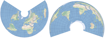Two examples of the Albers map projection Two examples of the Albers map projection