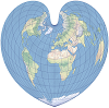 An example of the Bonne map projection An example of the Bonne map projection