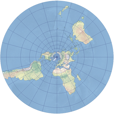 An example of the Ney modified conic projection An example of the Ney modified conic projection