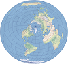 An example of the two-point equidistant map projection An example of the two-point equidistant map projection