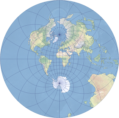 An example of the double stereographic projection An example of the double stereographic projection