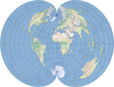 An example of the polyconic projection An example of the polyconic projection