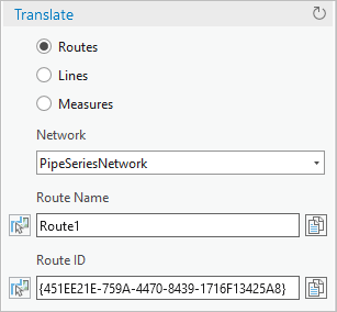 Translate dialog box after route selection Translate dialog box after route selection