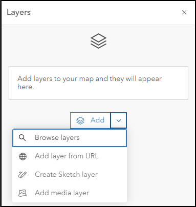 Browse layers option Browse layers option