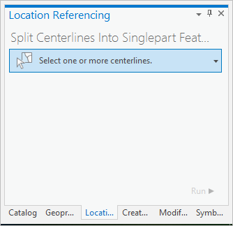 Split Centerlines Into Singlepart Features pane Split Centerlines Into Singlepart Features pane