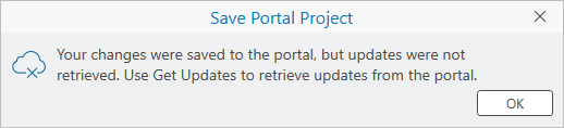 Message that updates were not retrieved from the portal Message that updates were not retrieved from the portal