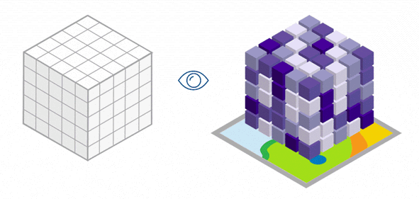 Make Space Time Cube Layer tool illustration Make Space Time Cube Layer tool illustration