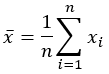 Mean formula Mean formula