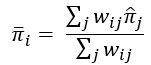 Globally weighted average equation Globally weighted average equation