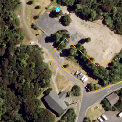 Map zoomed to the end of Manaia Road Map zoomed to the end of Manaia Road