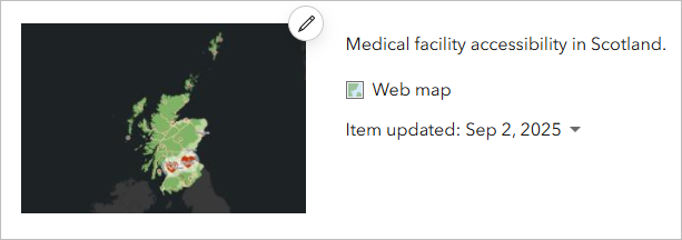 Web map item page Web map item page