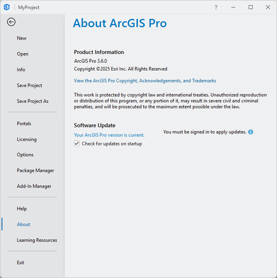 ArcGIS Pro settings ArcGIS Pro settings