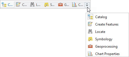 Overflow menu for panes Overflow menu for panes