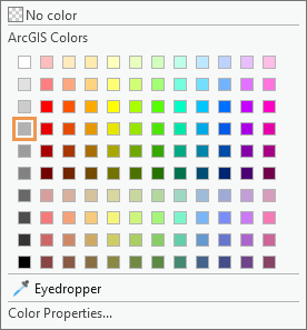 Color palette with Gray 30% indicated (row 4, column 1) Color palette with Gray 30% indicated (row 4, column 1)