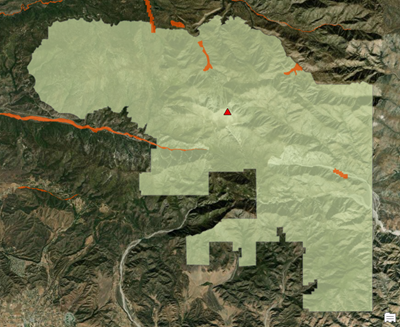 Map of San Gorgonio Wilderness and critical habitat Map of San Gorgonio Wilderness and critical habitat