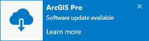 Toast notification that a software update is available Toast notification that a software update is available