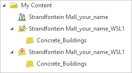 List of items created with the web scene List of items created with the web scene