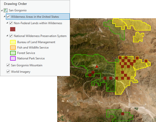Contents pane and map of wilderness areas Contents pane and map of wilderness areas