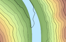 Nonflattened DEM Nonflattened DEM