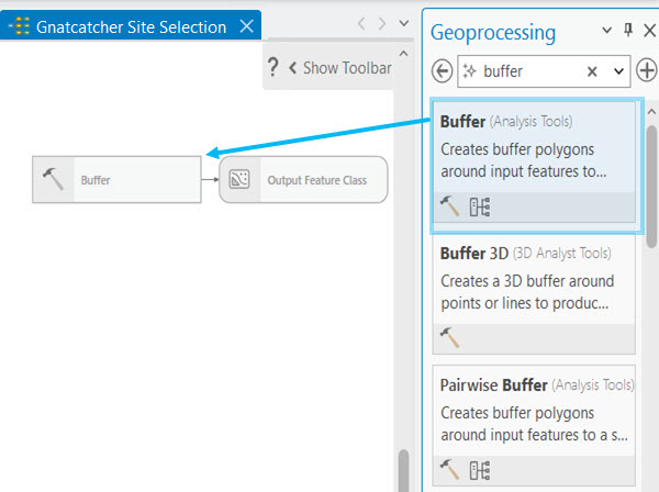 Adding a geoprocessing tool to a model Adding a geoprocessing tool to a model