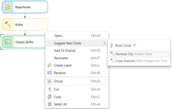 Suggest Next Tools option Suggest Next Tools option