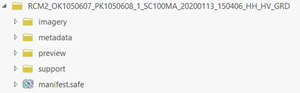 RCM raster product RCM raster product