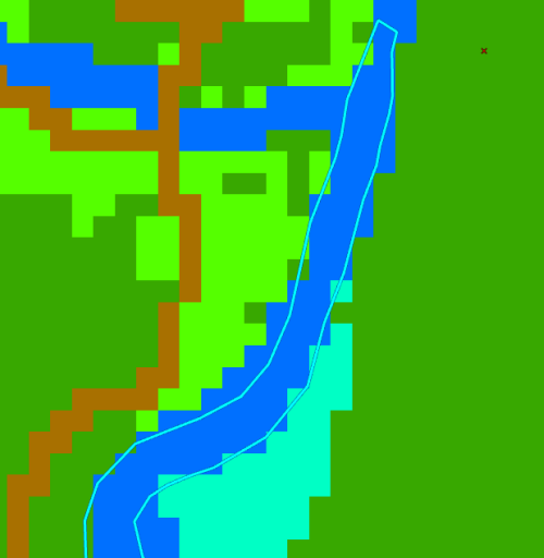 Reclassify the pixels to water Reclassify the pixels to water