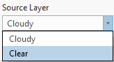 Source Layer drop-down list Source Layer drop-down list