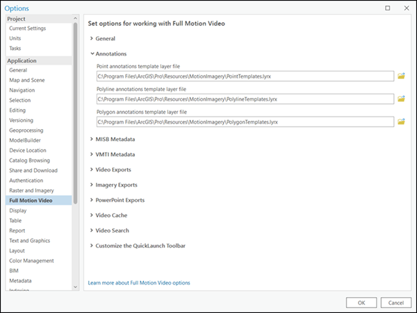 Define Video annotation templates. Define Video annotation templates.