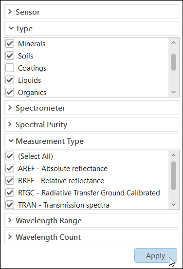 Filter a spectral library Filter a spectral library
