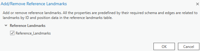 The table Reference_Landmarks is registered as a landmark table in Directions. The table Reference_Landmarks is registered as a landmark table in Directions.
