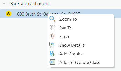 Context menu with Add To Feature Class Context menu with Add To Feature Class