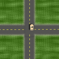 Vehicle traveling north Vehicle traveling north