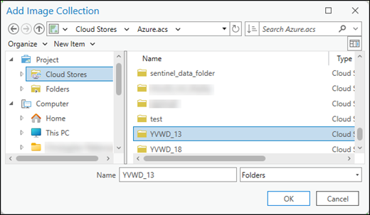 Add Image Collection window Add Image Collection window