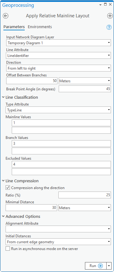 Apply Relative Mainline Layout parameters. Apply Relative Mainline Layout parameters.