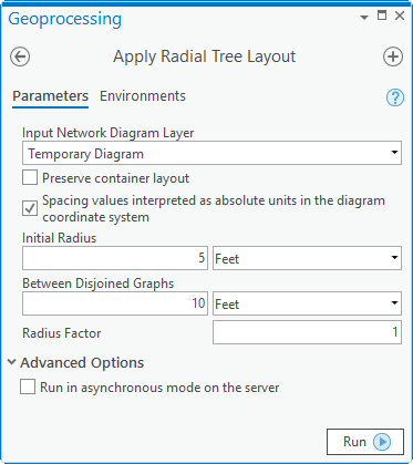 Apply Radial Tree Layout parameters Apply Radial Tree Layout parameters