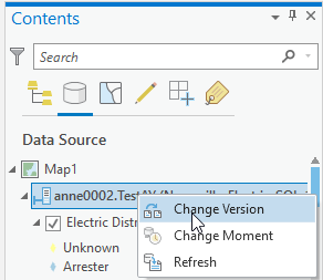 Change Version option Change Version option