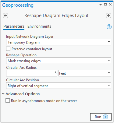 Reshape Diagram Edges layout parameters for Reshape Operation = Mark crossing edges Reshape Diagram Edges layout parameters for Reshape Operation = Mark crossing edges