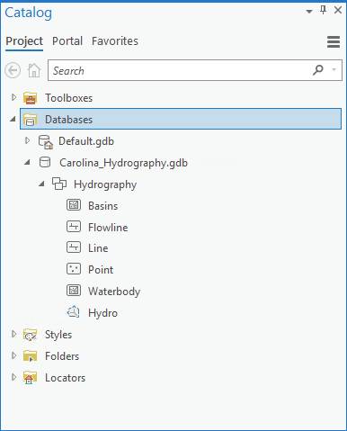 Trace Network dataset in the Catalog pane Trace Network dataset in the Catalog pane