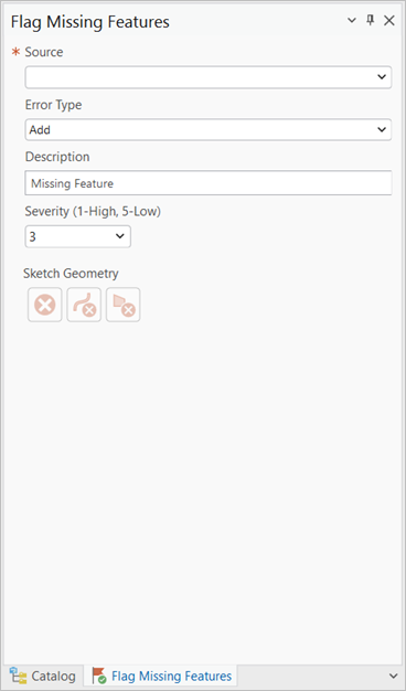 Flag Missing Features tool parameters Flag Missing Features tool parameters