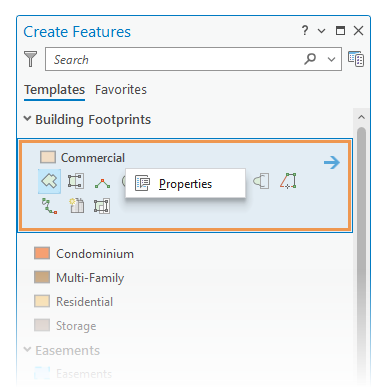 Template Properties button Template Properties button