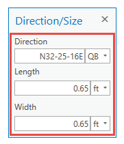 Direction/Size Direction/Size