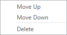 Context menu Context menu