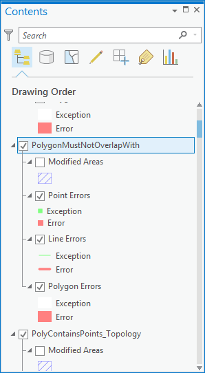 Geodatabase topology layers Geodatabase topology layers