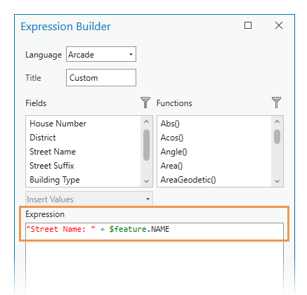 Expression Builder Expression Builder
