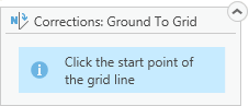 On-screen prompt for the start point of the grid line On-screen prompt for the start point of the grid line