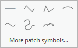 A menu with 7 line patch shapes A menu with 7 line patch shapes
