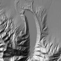 Hillshade map image Hillshade map image
