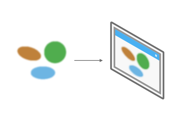 Diagram showing individual splats Diagram showing individual splats