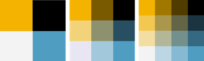 Bivariate color schemes of varying grid sizes Bivariate color schemes of varying grid sizes